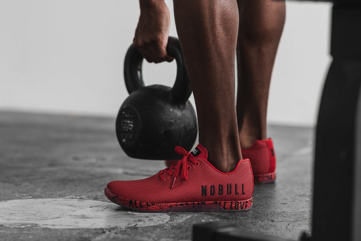 Nobull Superfabric All Love Men's Trainers Red | Australia (BA8359)